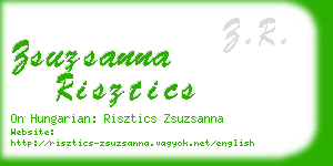 zsuzsanna risztics business card